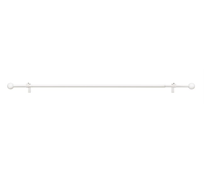 Varão de cortina extensível ROUND 120-210 cm Branco