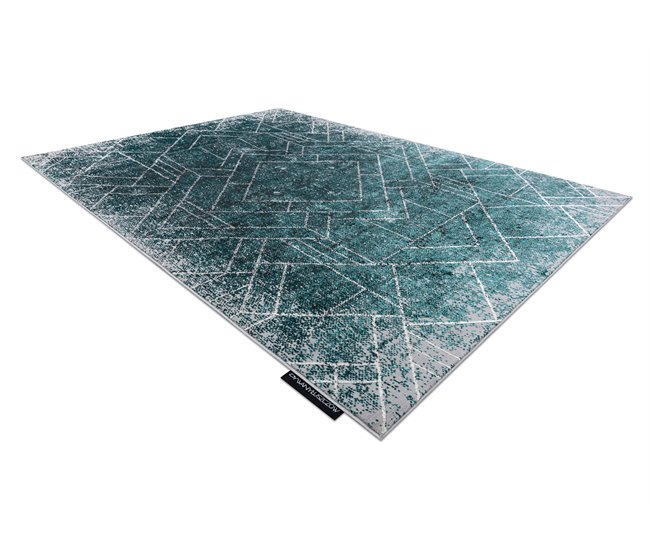 Tapete DE LUXE moderno 626 Geométrico, diamantes - Structural 160x220 Verde
