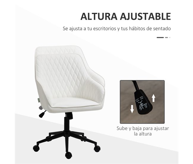  Cadeira de escritório Vinsetto 921-615V01LR Branco