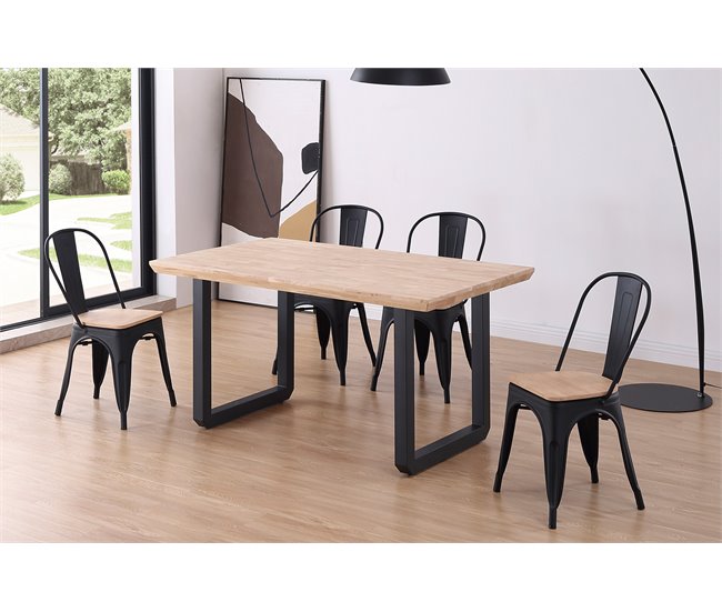 Mesa de jantar - Modelo Roma - 150 x 90 x 77 cm - Estilo nórdico Carvalho
