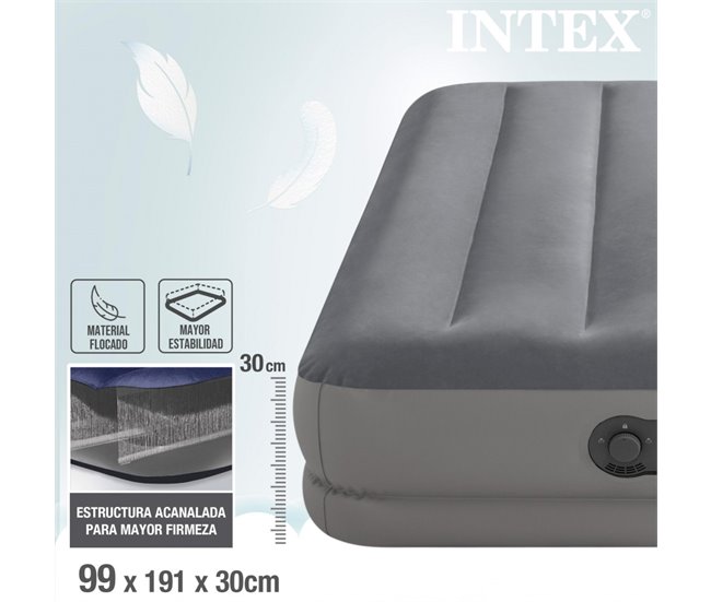 Colchão inflável individual Dura-Beam® modelo Prestige INTEX Cinza