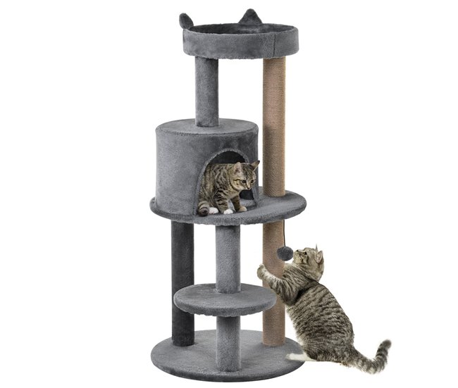 Arranhador para Gatos PawHut D30-274CW Cinza