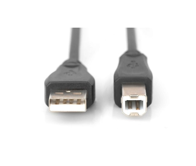 Cabo USB A para USB B AK-300105-005-S Preto