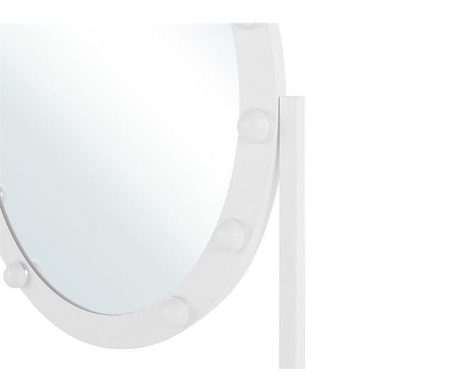 Beliani Espelho de maquilhagem ROSTRENEN Branco