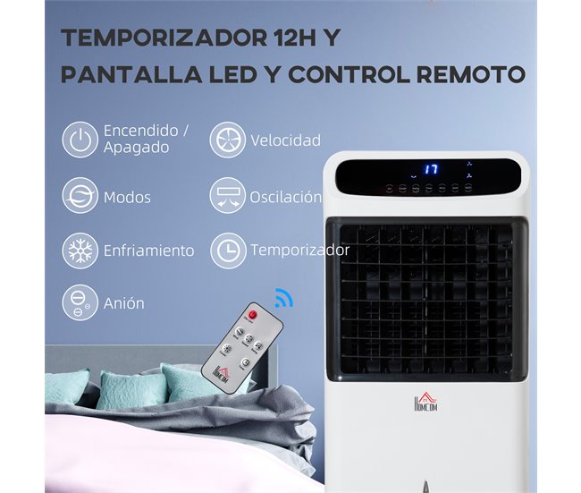 Climatizador Portátil HOMCOM 824-041V90 Branco