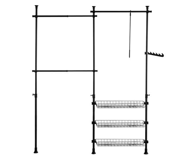 Rack de roupas telescópico de altura ajustável SoBuy FRG34-HG 