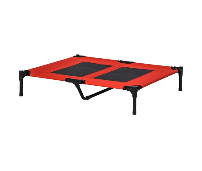 Cama Elevada para Cães PawHut D1-0238 Vermelho