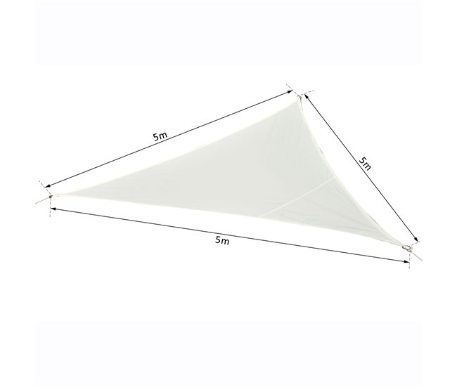 Toldo Vela Triangular Outsunny 01-0639 500x500 Bege