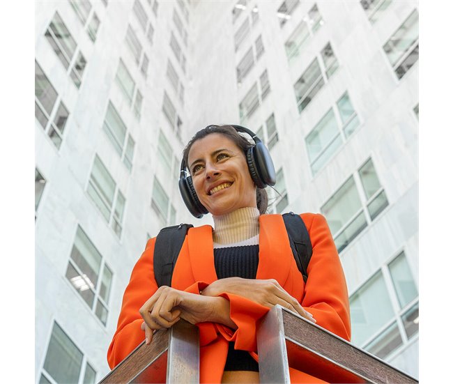 Auriculares com diadema dobrável sem fios Preto