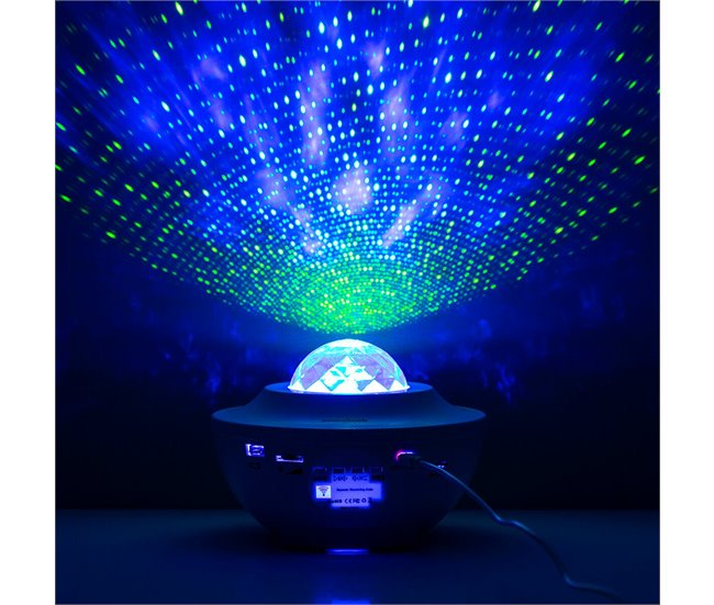 Projetor de Estrelas LED e Laser com Altifalante Branco