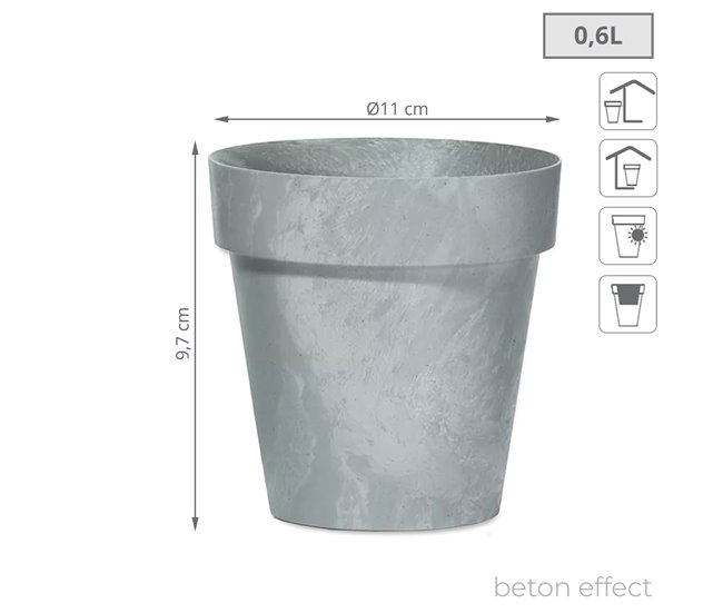 Cube Beton Efeito 0.6L Pote Cimento