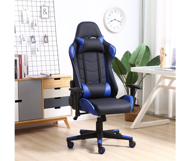  Cadeira de escritório profissional para jogos Azul