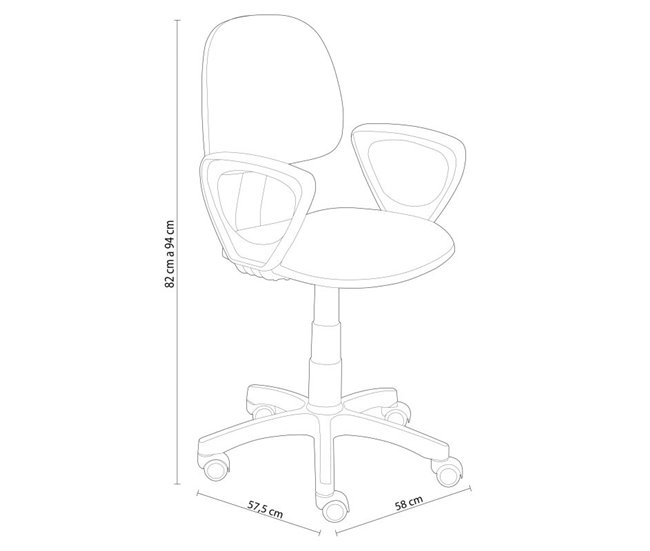 Cadeira de secretária Sena 3D LilÁs