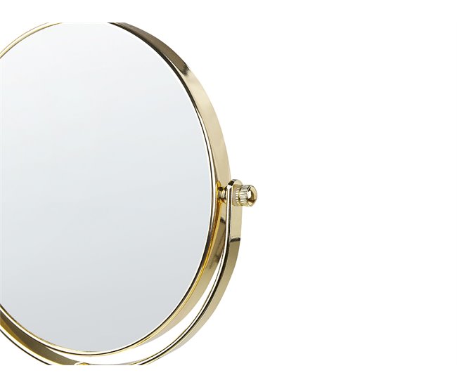 Beliani Espelho de maquilhagem AVEYRON 20x13 Dourado