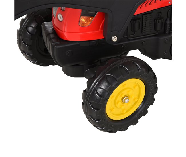  Tractor com pedal HOMCOM 341-033 Vermelho