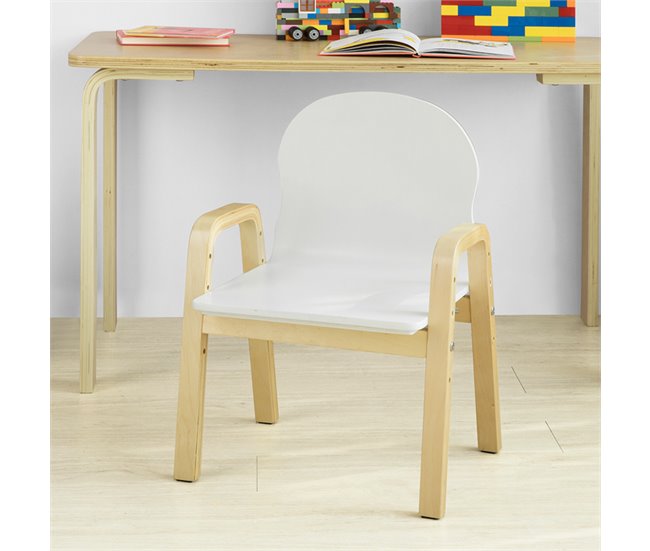 Conjunto de 2 cadeiras para crianças KMB24-Wx2 SoBuy Branco