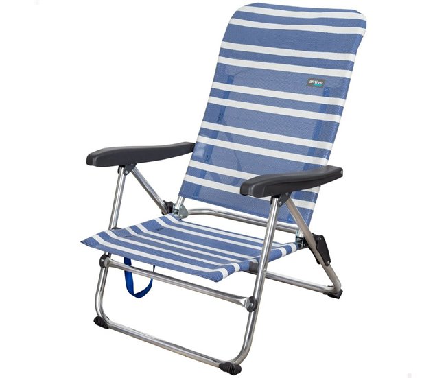 Cadeira de Campismo Acolchoada Mykonos Azul