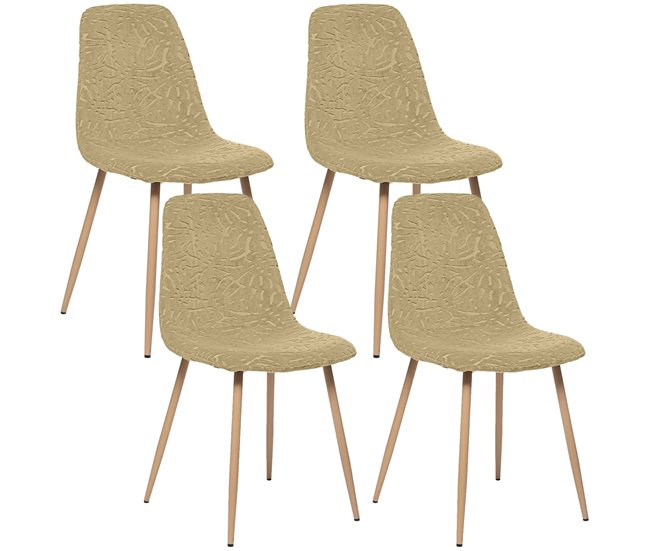 4 cadeiras estofadas Mostarda