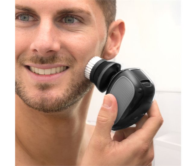 Máquina de Barbear Recarregável Ergonómica Multifunções 5 em 1 Preto