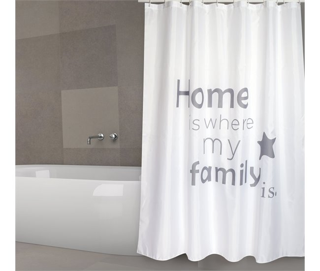 Cortina de banho MSV "Premium Home" Branco