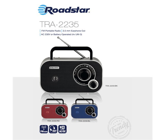 Radio CD Roadstar TRA-2235BK Preto