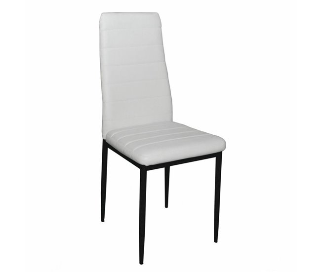  Conjunto de 6 cadeiras de couro sintético Emi Branco