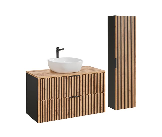 Móvel de lavatório individual de com madeira de Gaia Madeira
