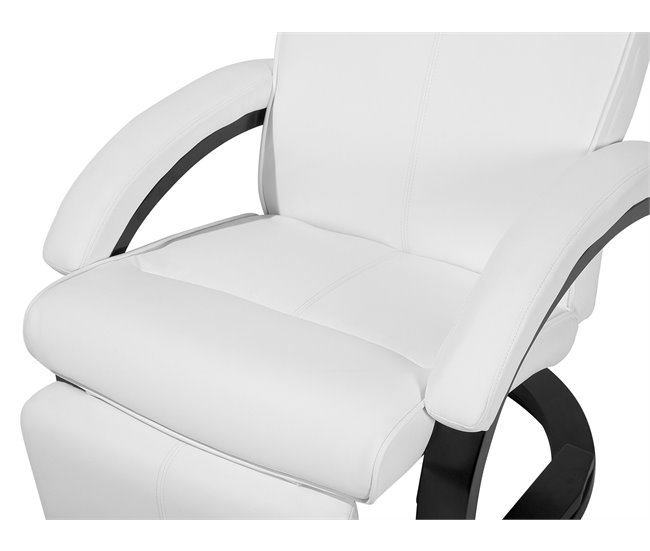 Beliani Cadeira reclinável MIGHT Branco