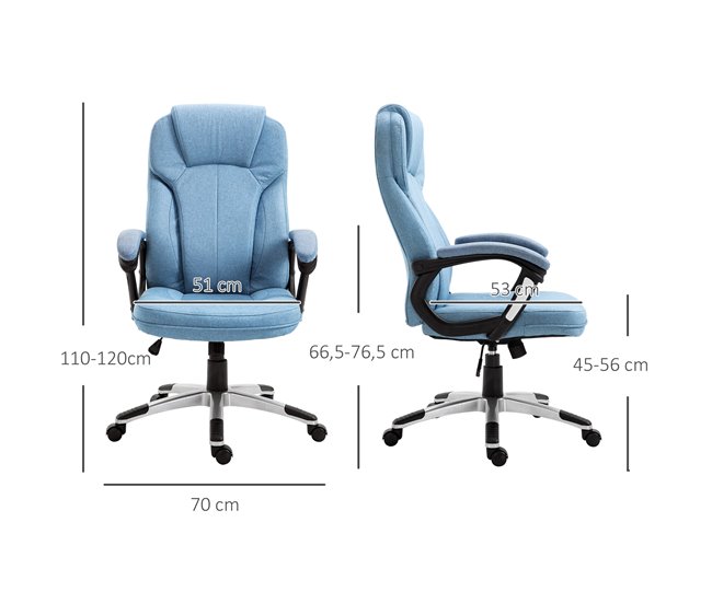 Cadeira de Escritório Vinsetto 921-175 Azul