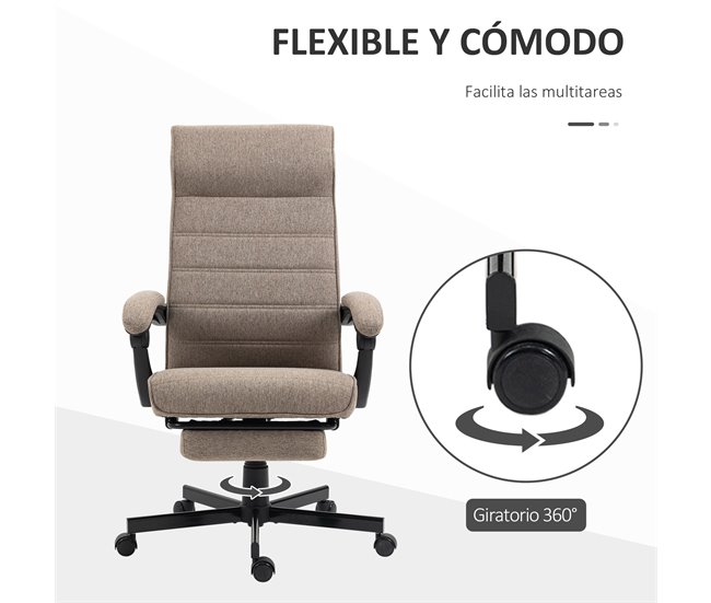  Cadeira de escritório Vinsetto 921-610V00BN Castanho