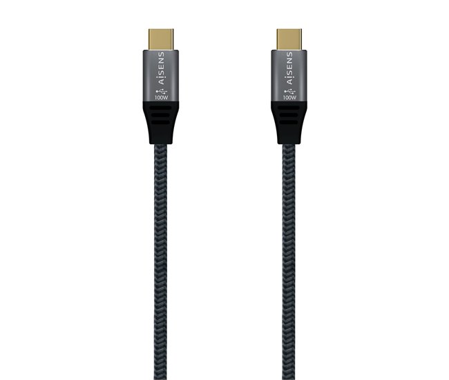 AISENS A107-0634 cabo USB 2 m USB4 Gen 2x2 USB C Cinzento