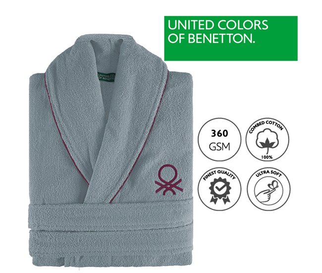 Benetton 360 GSM 100% algodão Cinza
