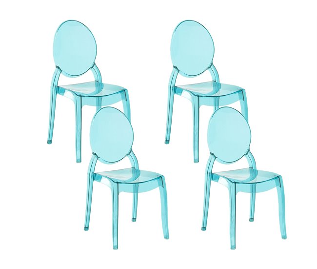 Beliani Cadeira de refeição MERTON Azul