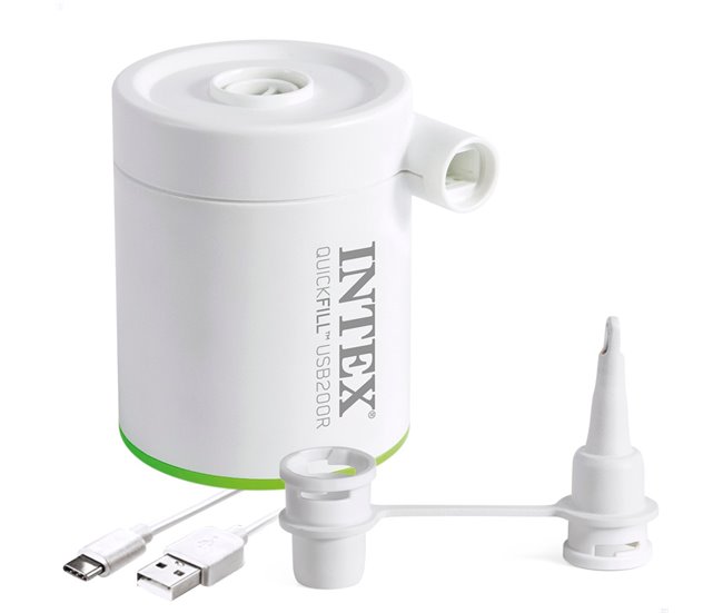 Mini inflador elétrico QuickFill USB200 INTEX Branco