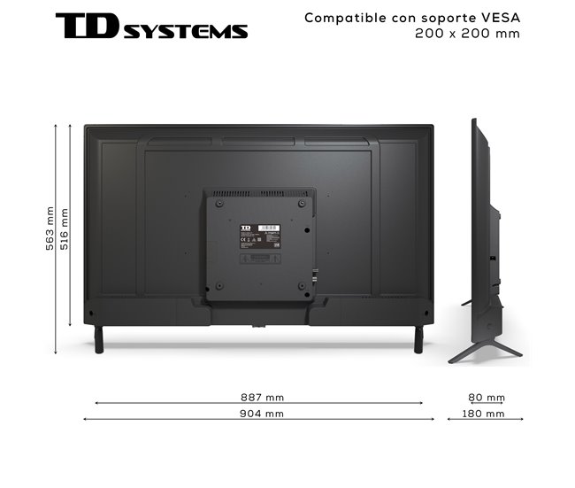 Televisão 40 polegadas - TD Systems PRIME40C19F Preto