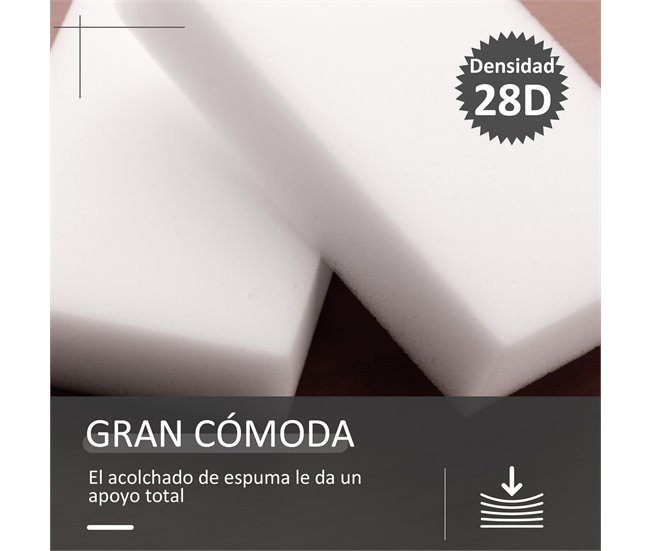 Apoio para os pés Otomano Giratório HOMCOM 838-103V80GY Branco