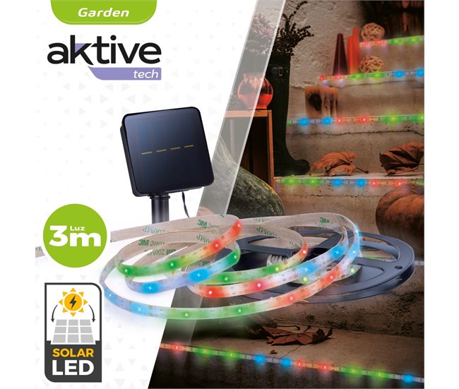 Tiras de LED solares autoadesivas Aktive Multicor