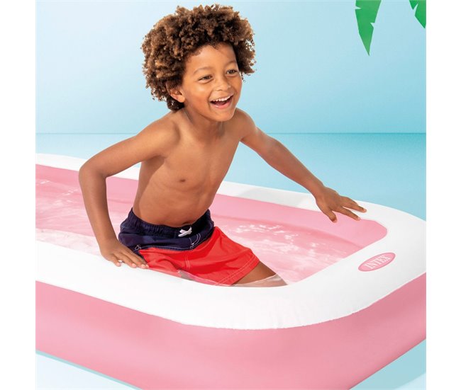Piscina inflável para crianças rosa c/piso acolchoado INTEX Rosa