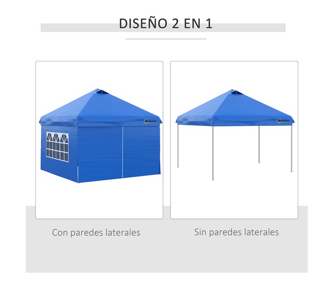 Tenda Dobrável Outsunny 84C-281BU 300x300 Azul