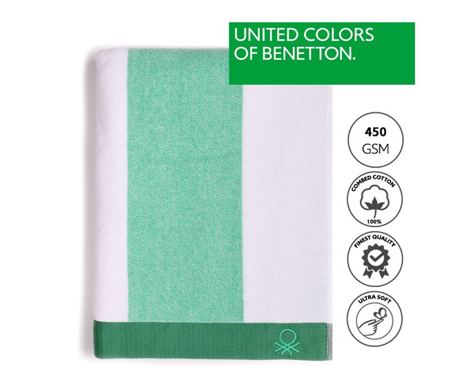Conjunto de 2 toalhas de praia felpudas 100% algodão Verde