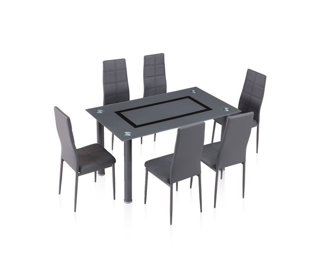  Mesa de jantar cinzenta 80x140 Cinza