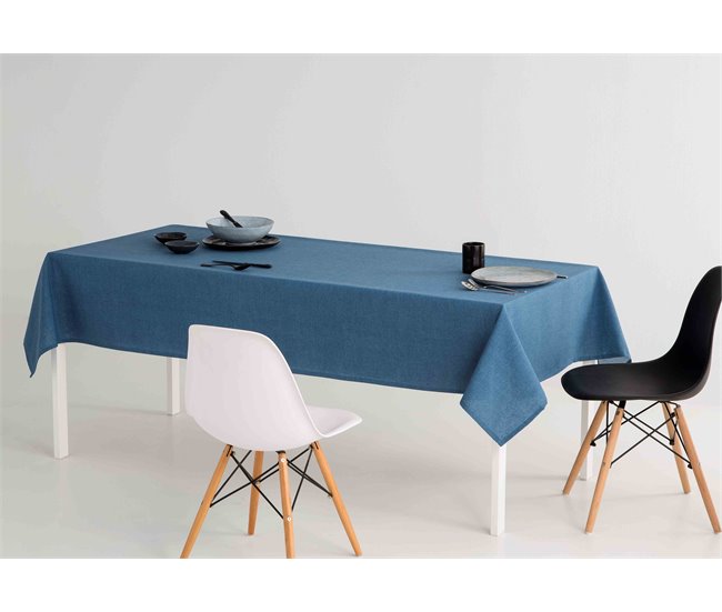 Toalha de mesa anti-manchas em algodão Abany Azul 140x180 cm Azul