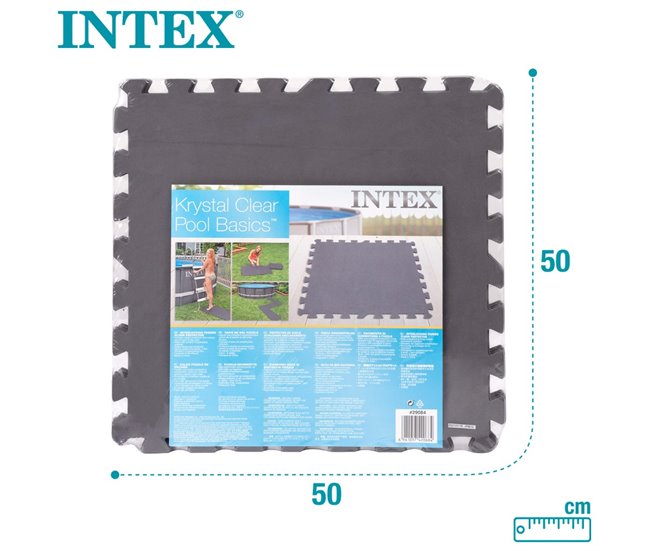 Tapete de protecção INTEX almofadado de chão Cinza