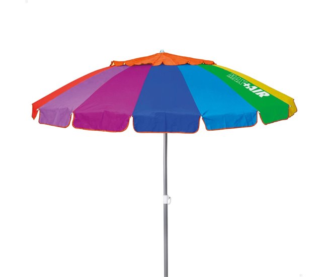 Guarda-chuva de praia corta-vento c/mastro basculante Aktive Multicor