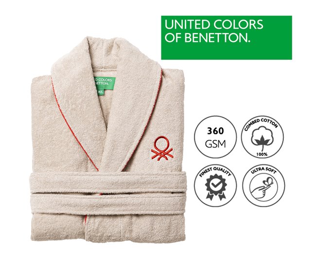 Benetton 360 GSM 100% algodão Bege