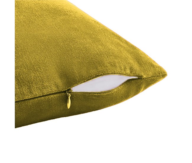  Acomoda Textil - 4 capas de almofada em veludo. Mostarda