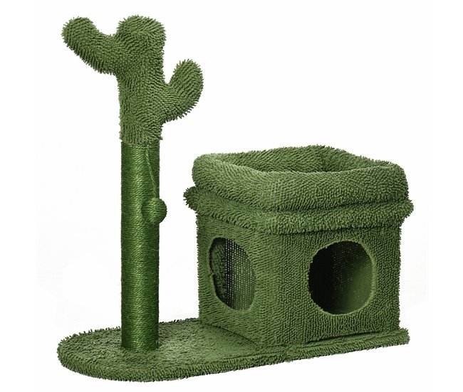 Arranhador para Gatos PawHut D30-581V00GN Verde