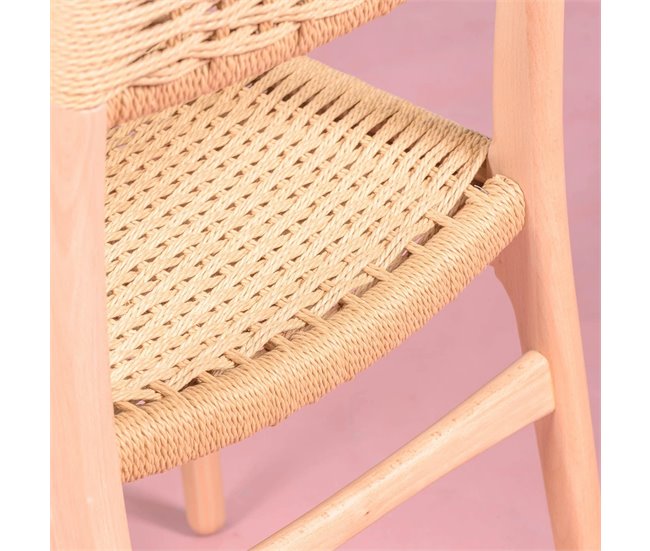 Cadeira de jantar escandinava em madeira de faia - Liam Faia
