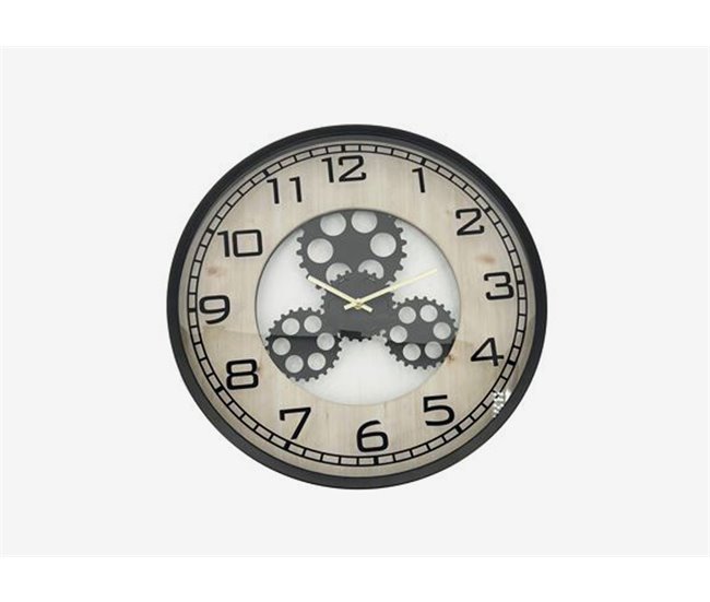 Relógio de parede INA 57x57x6cm CONFORAMA Preto