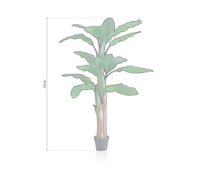 Planta artificial Banana Verde Escuro